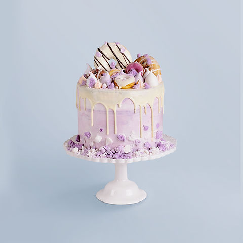 Lilac Decorated Cake