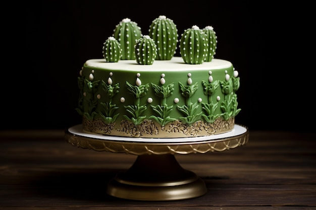 Cactus Decorated Cake