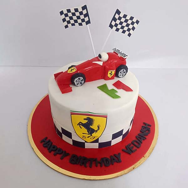 Ferrari decorated cake