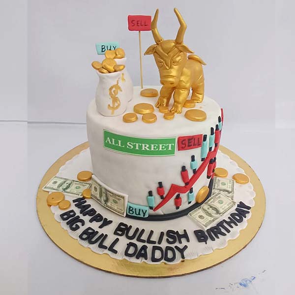 Stock Exchange Decorated Cake