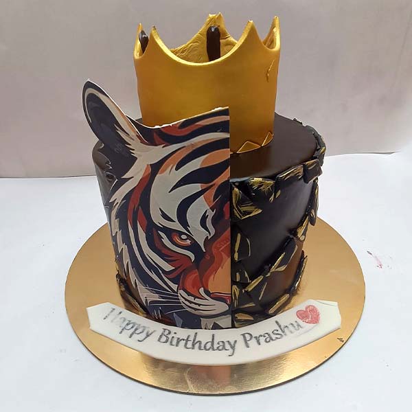 Tiger Decorated Cake