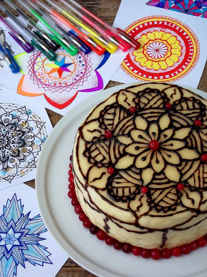 Mandala Decorated Cake