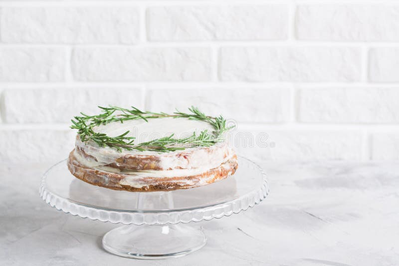 White Brick Decorated Cake