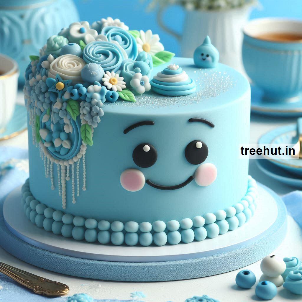 Blue Decorated Cake