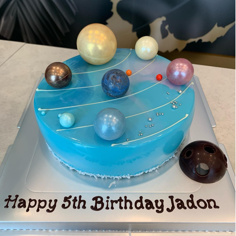 Solar System Decorated Cake