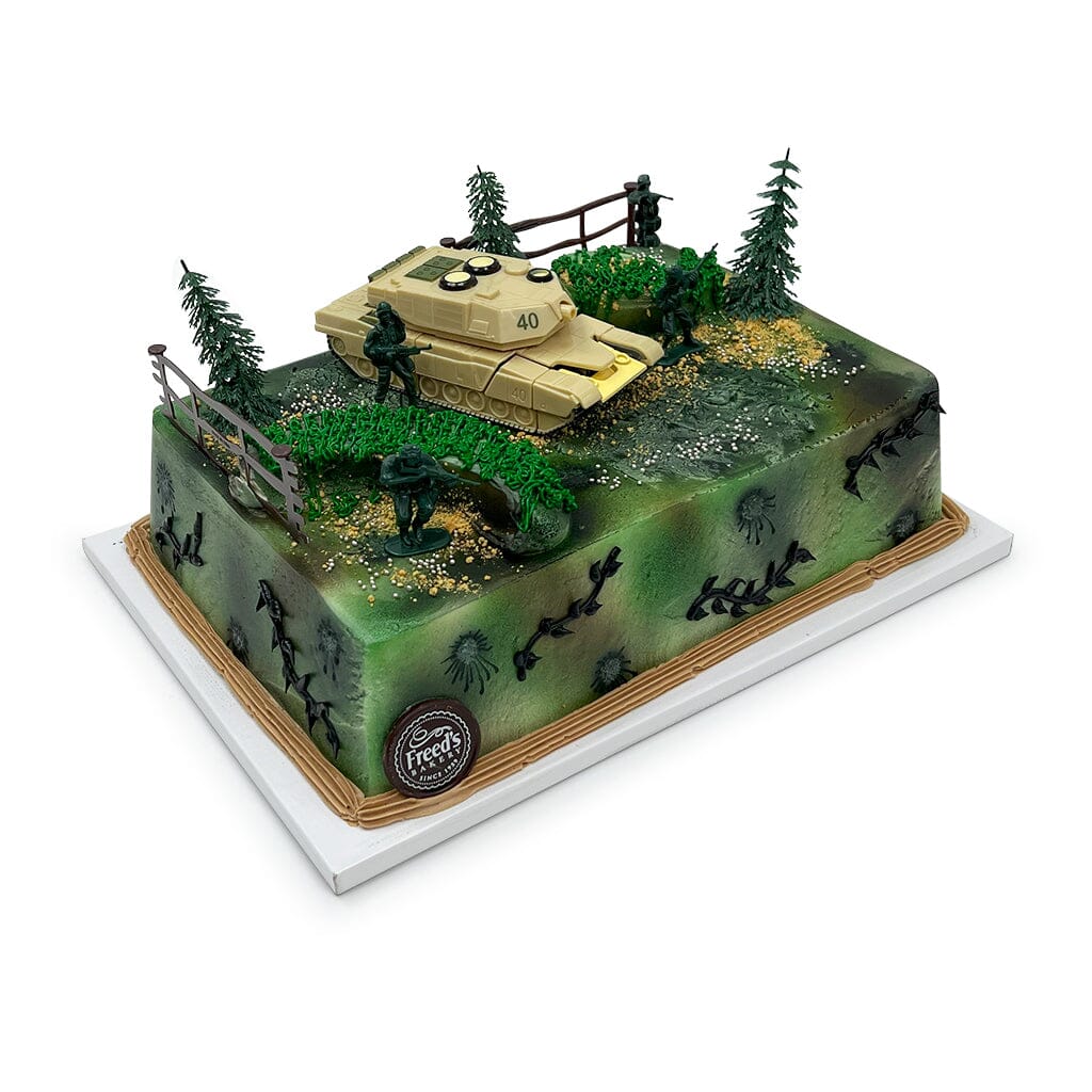 Military decorated cake