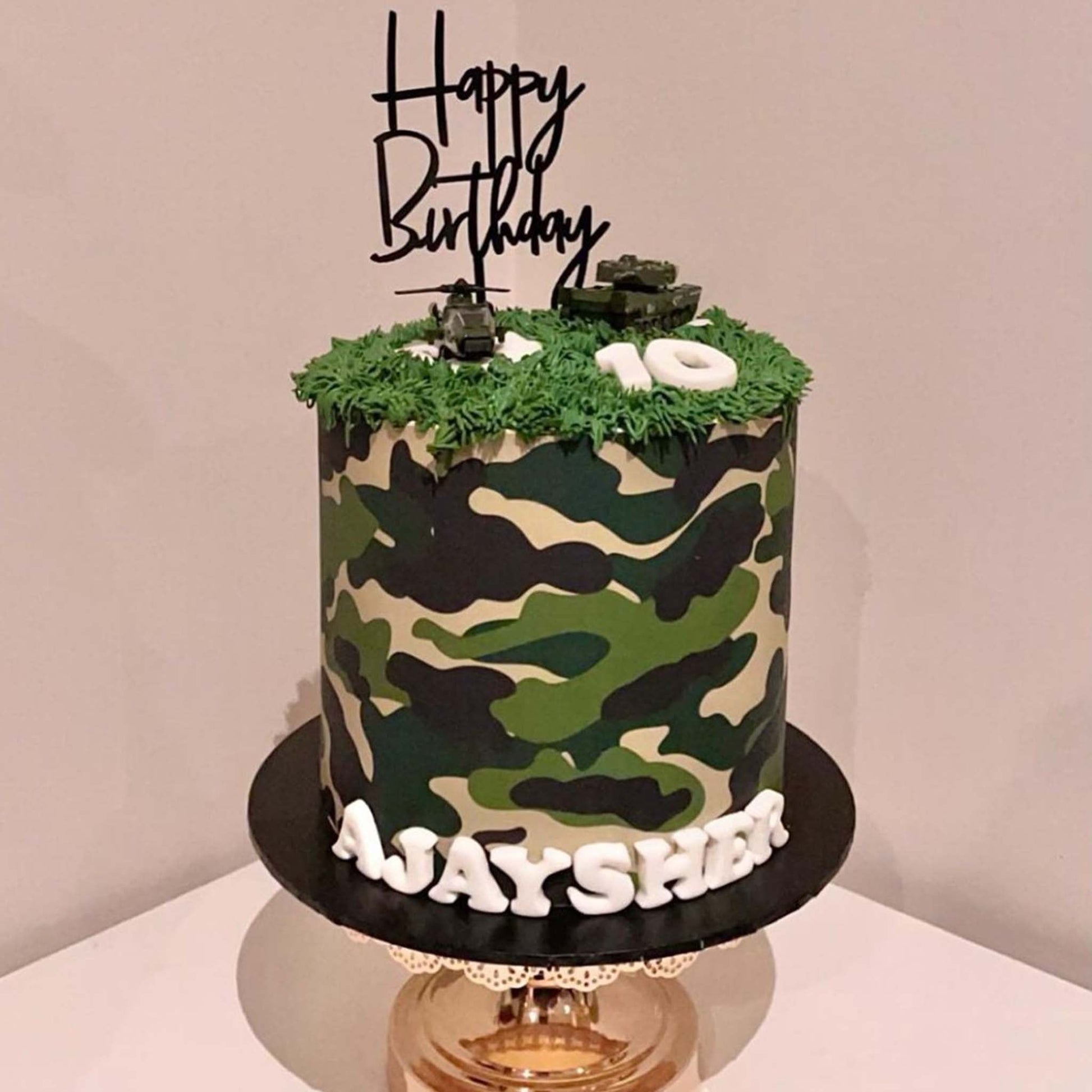 Camouflage Decorated Cake