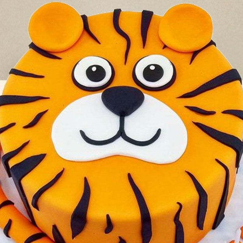 Tiger Decorated Cake