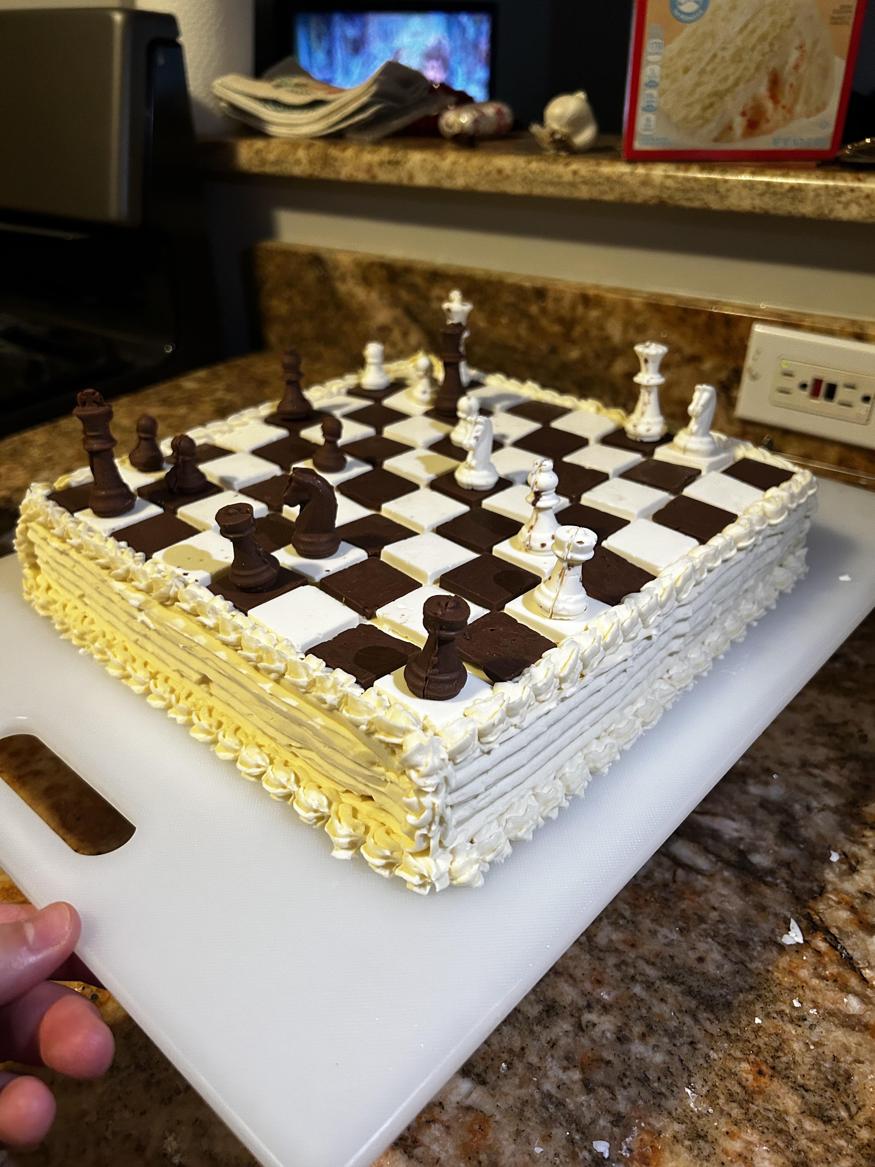 Chess Game Decorated Cake