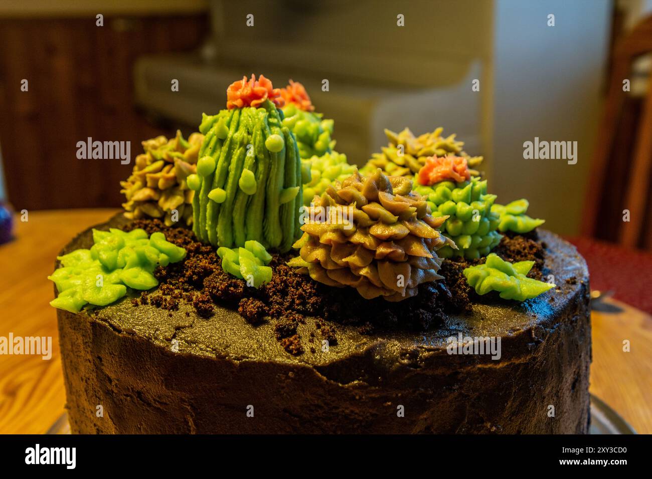 Cactus Decorated Cake