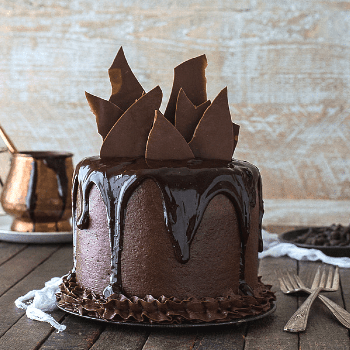 Decorated Chocolate Cake