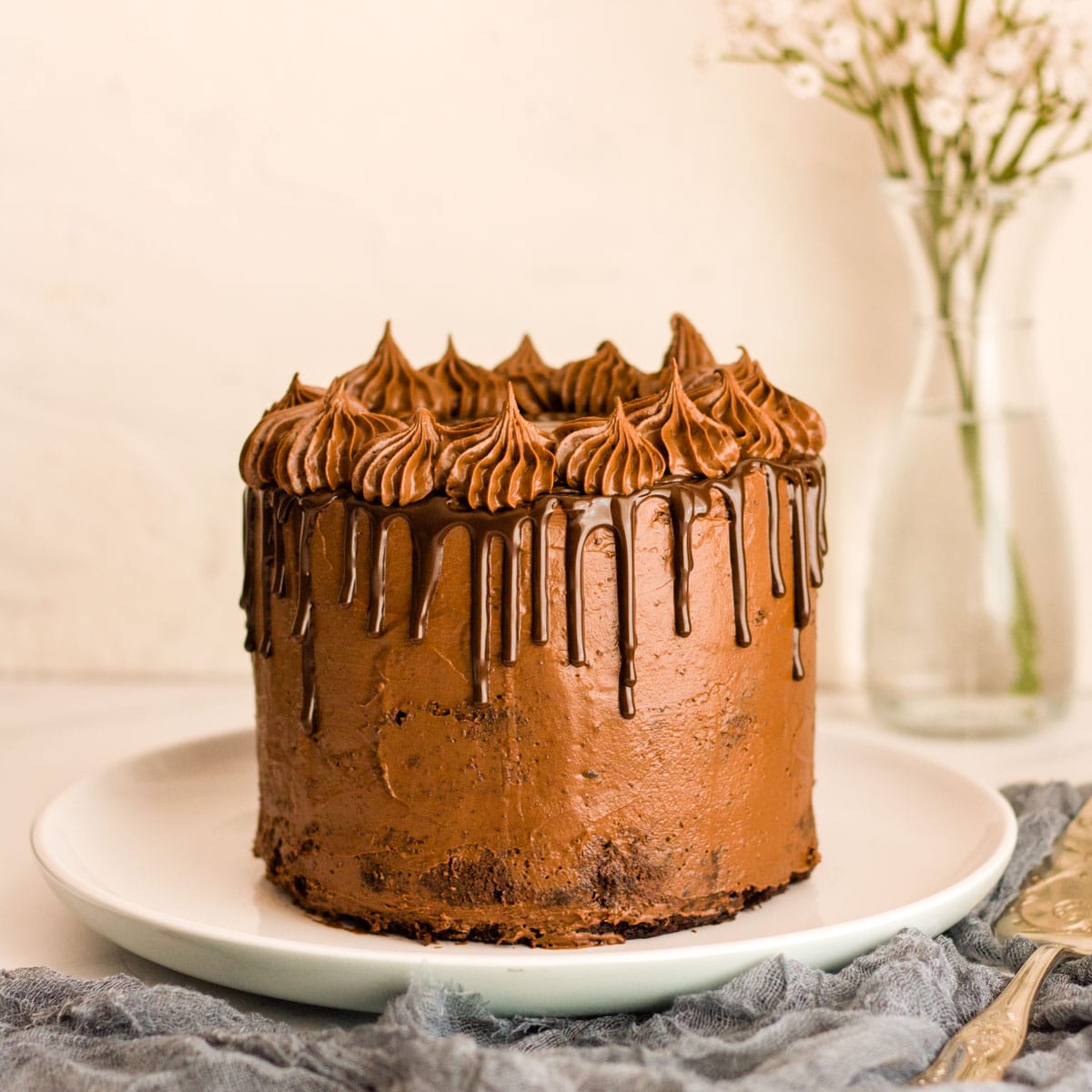 Decorated Chocolate Cake