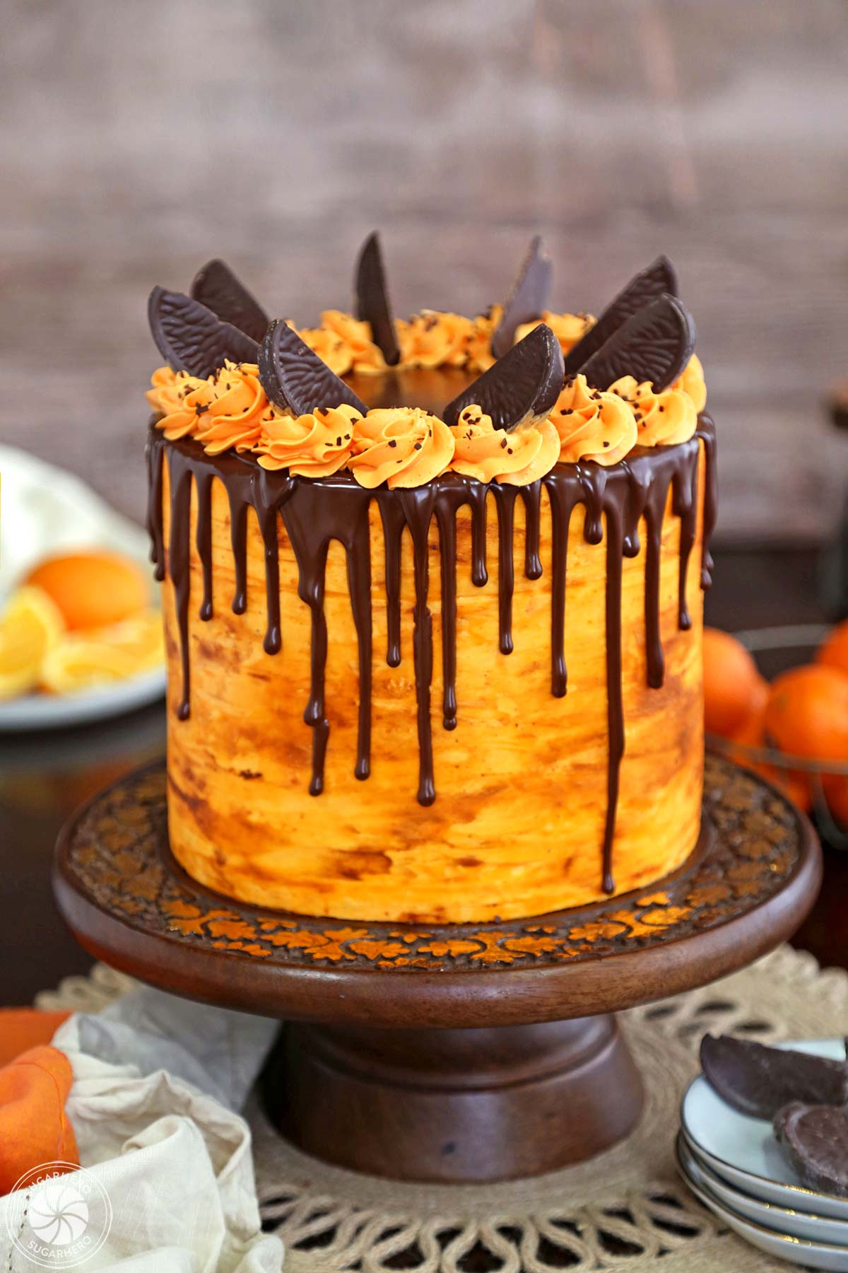 Orange Decorated Cake