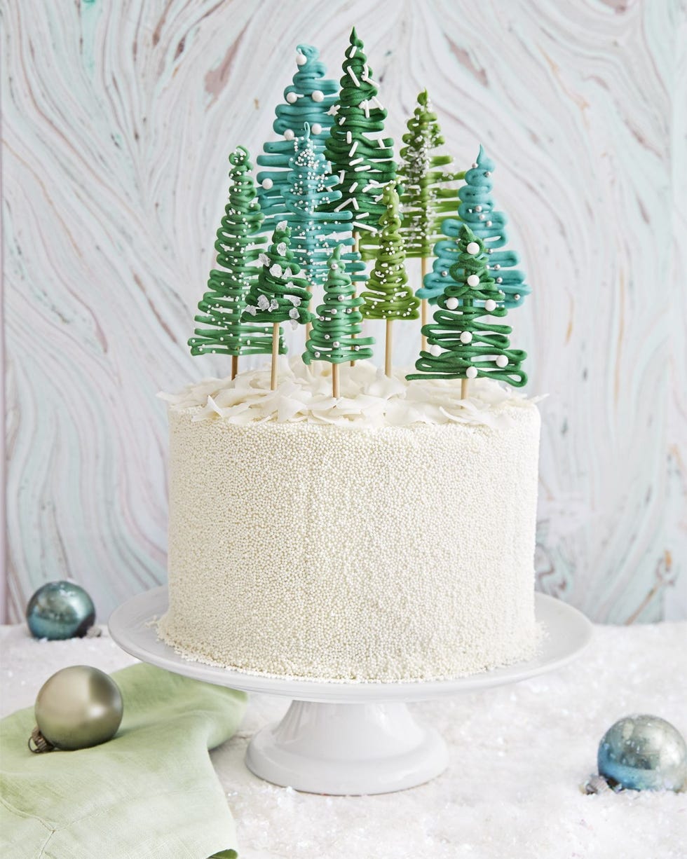 Christmas Tree Decorated Cake