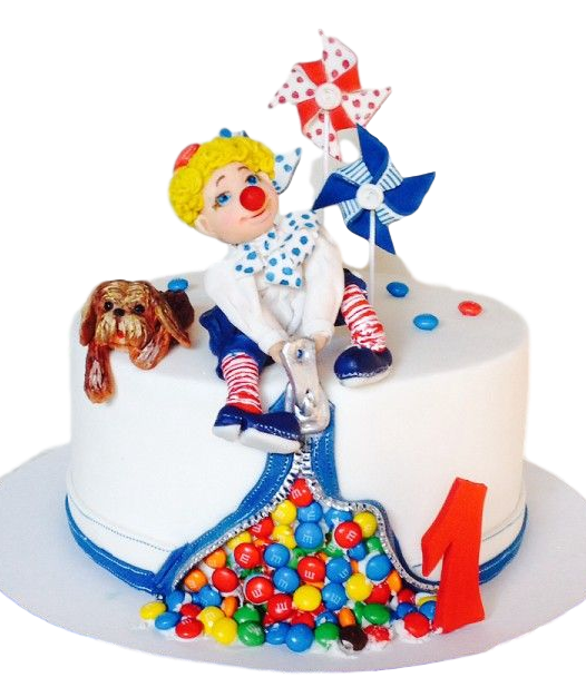 Clown Decorated Cake