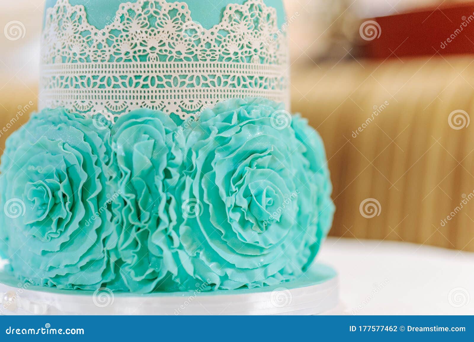 Turquoise Decorated Cake