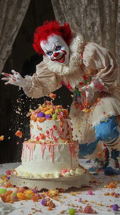 Clown Decorated Cake