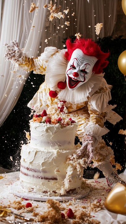 Clown Decorated Cake