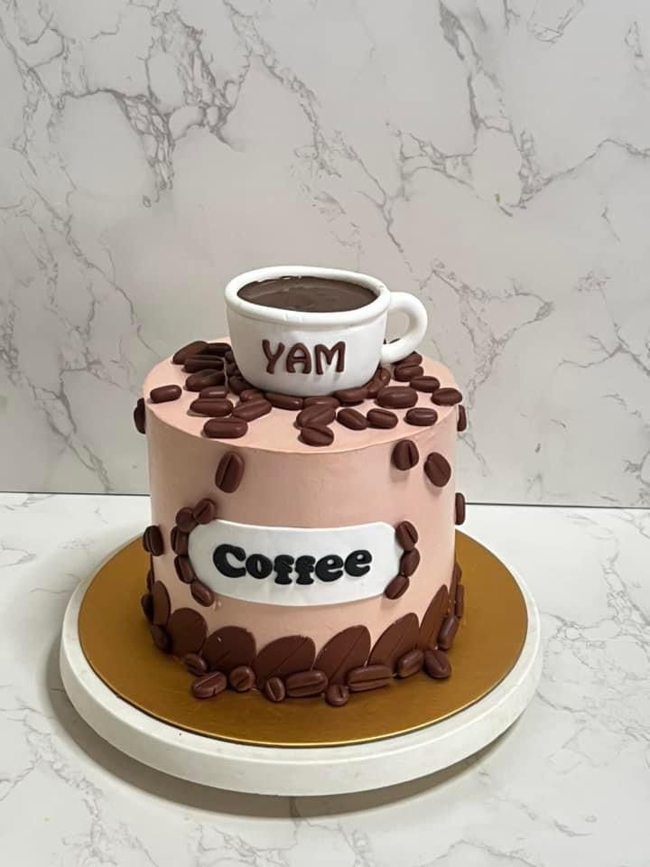 Coffee Decorated Cake