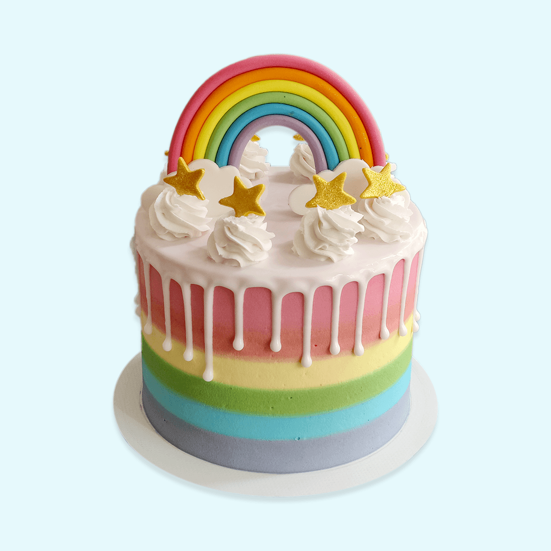 Rainbow Decorated Cake