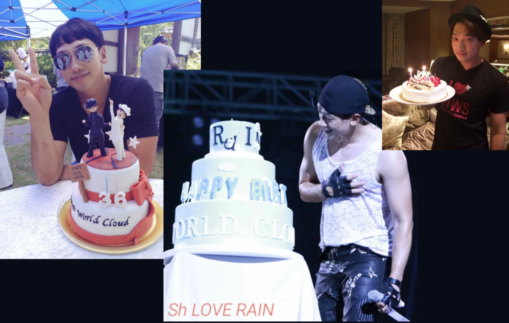 Cake Decorated Rain Of Love