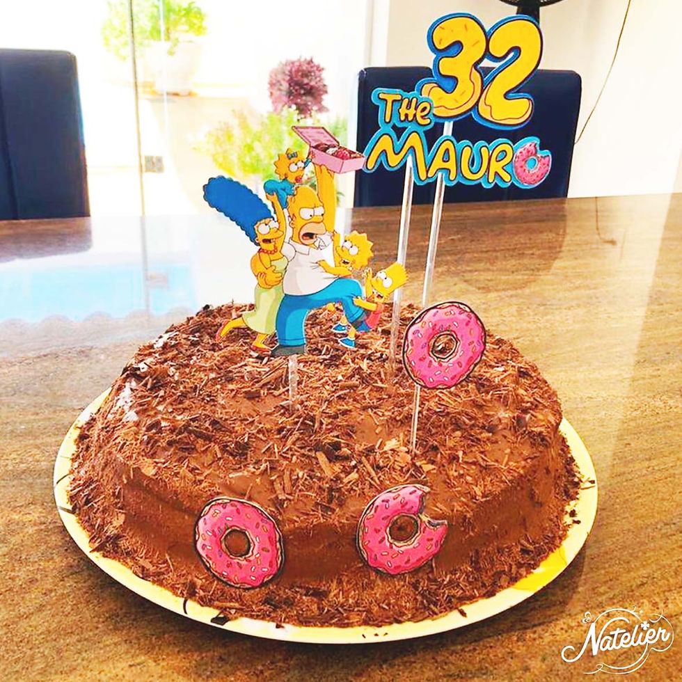 Bolo Decorado Simpson