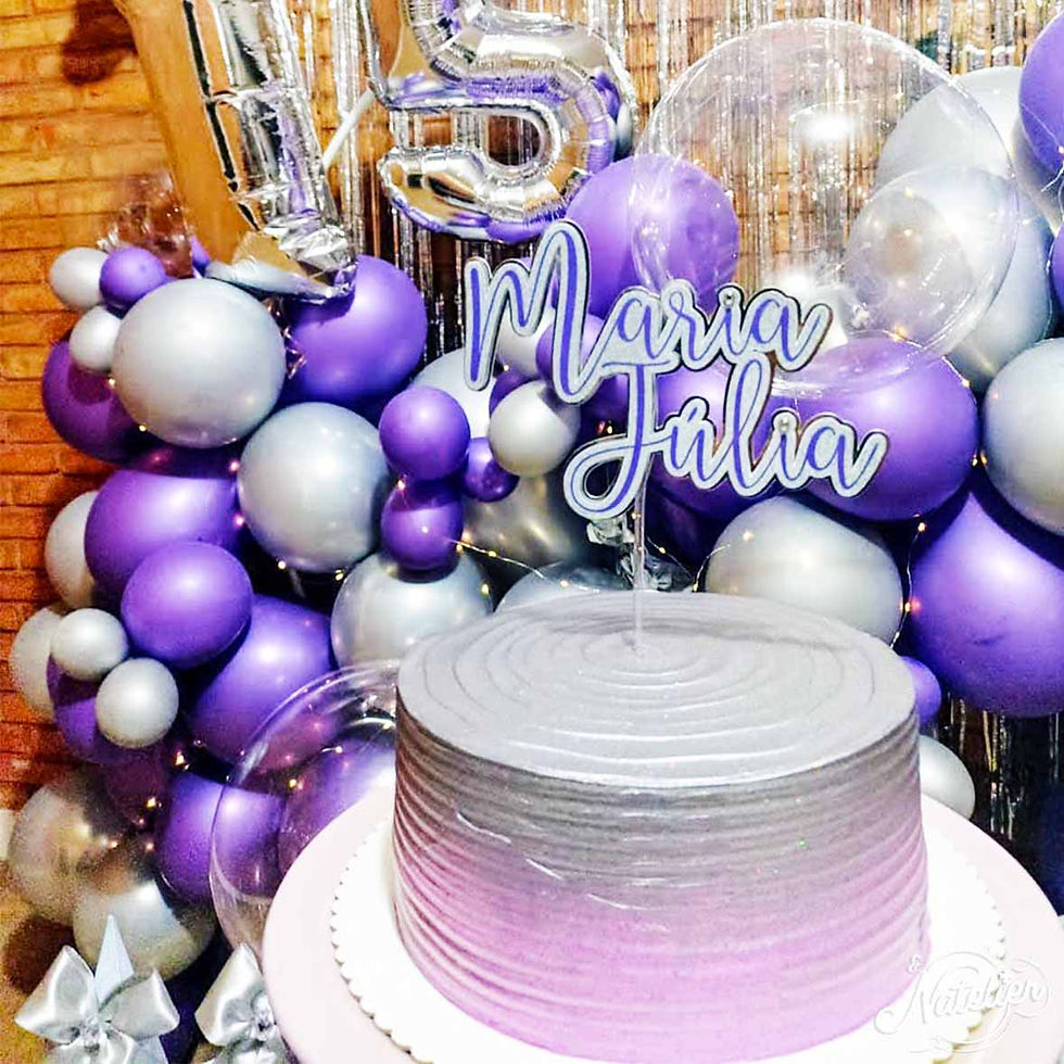 Bolo Decorado Lilas