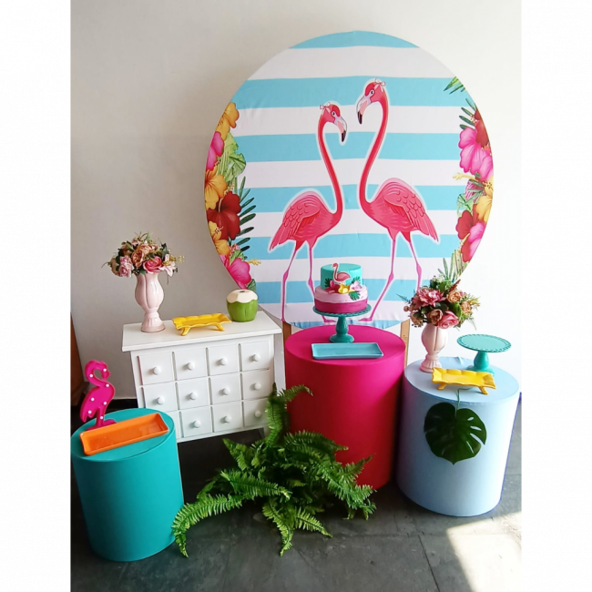 Bolo Decorado Flamingo