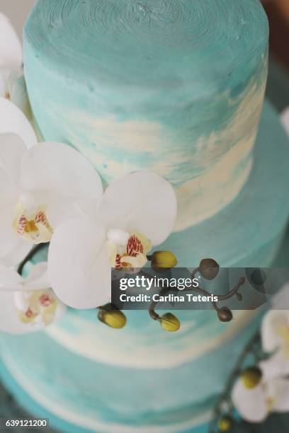 Turquoise Decorated Cake