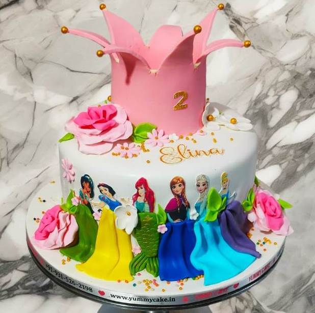 Disney Princess Decorated Cake