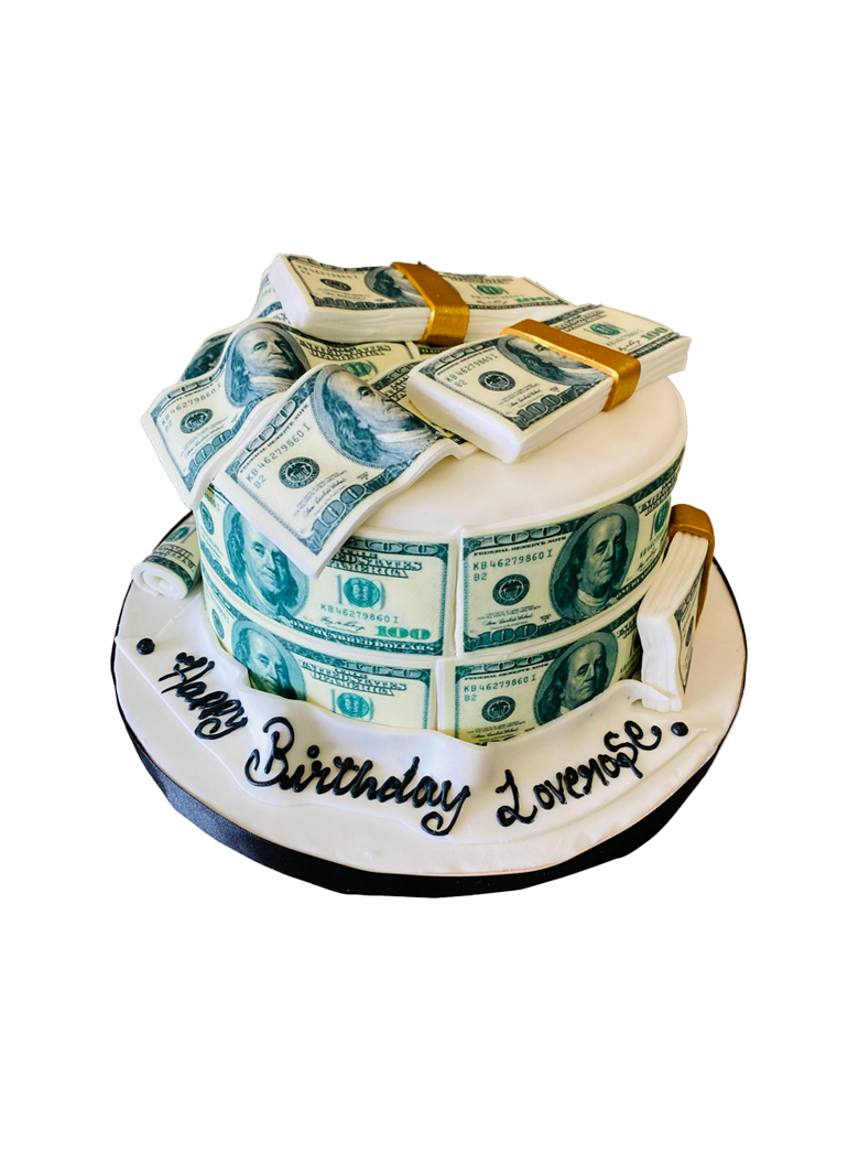 Dollar Decorated Cake