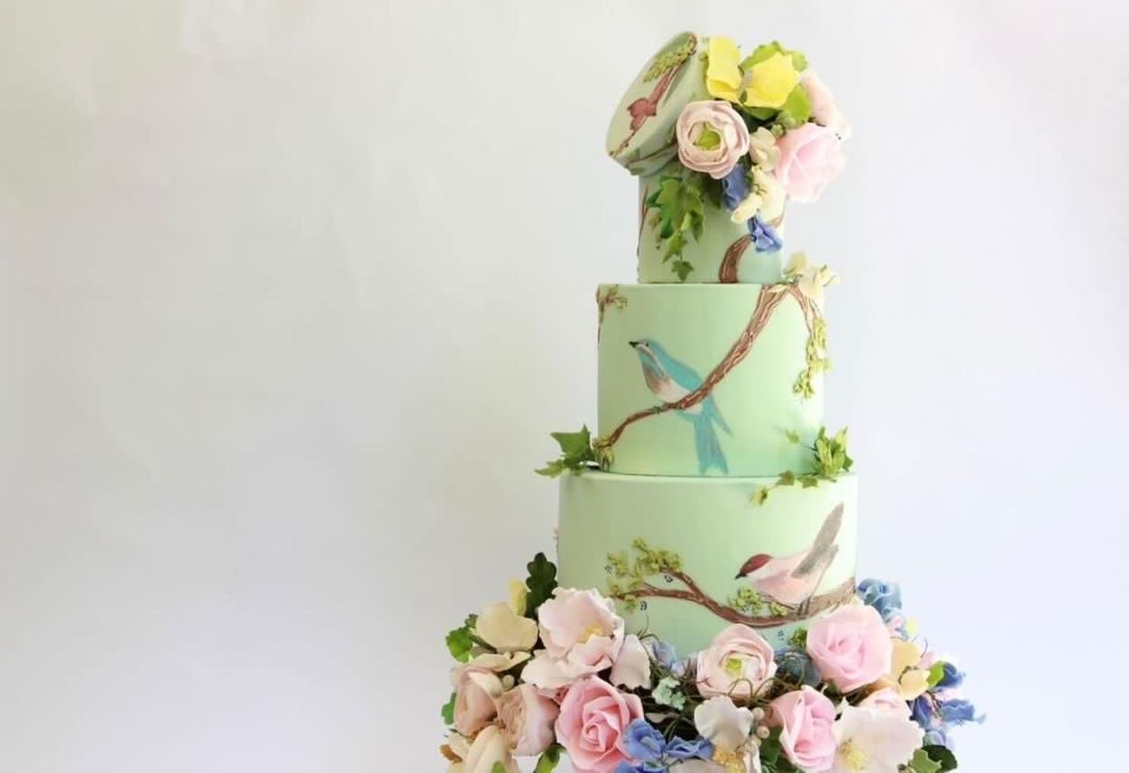 spring decorated cake