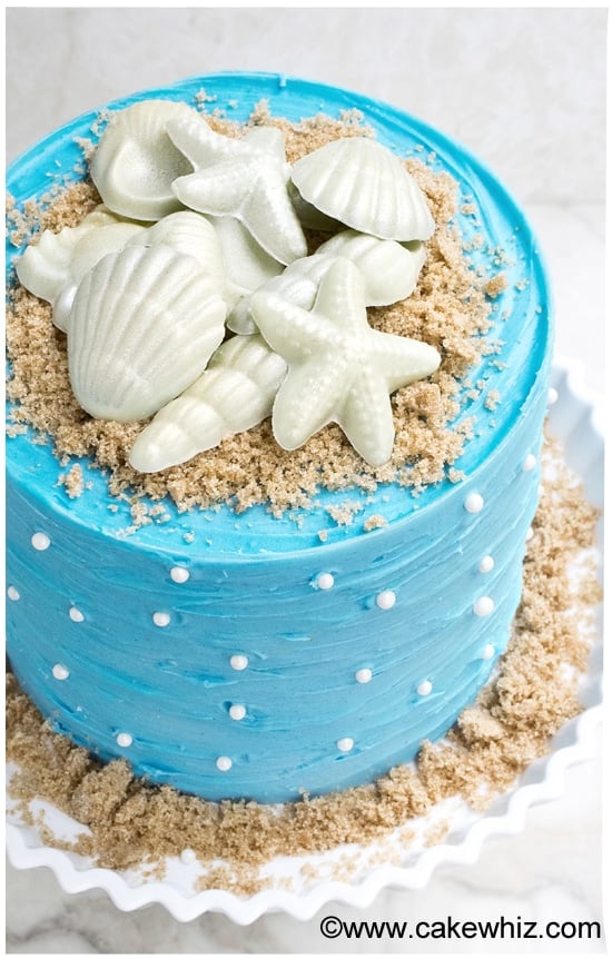 beach decorated cake