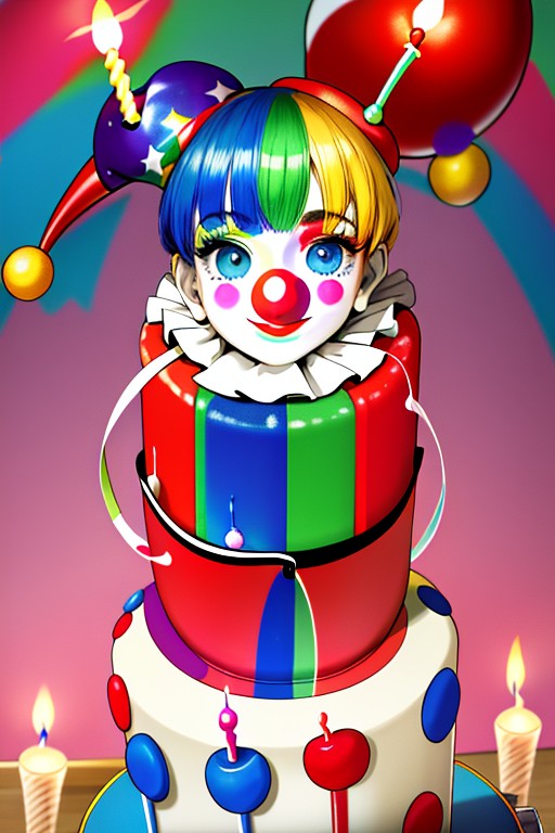 Harlequin Decorated Cake