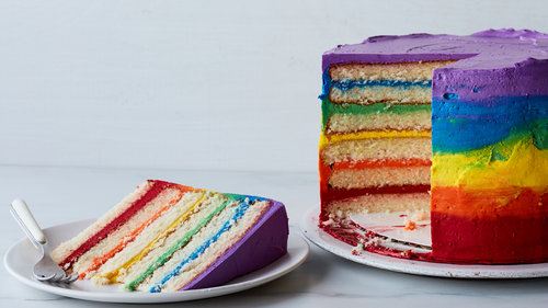 Rainbow Decorated Cake