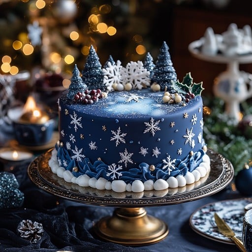 Decorated Christmas Cake