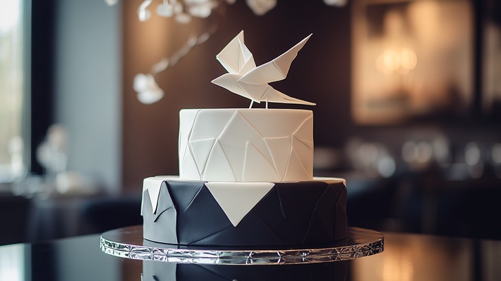 Geometric Decorated Cake