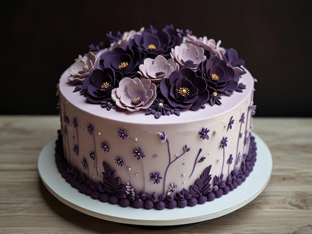 Purple Decorated Cake