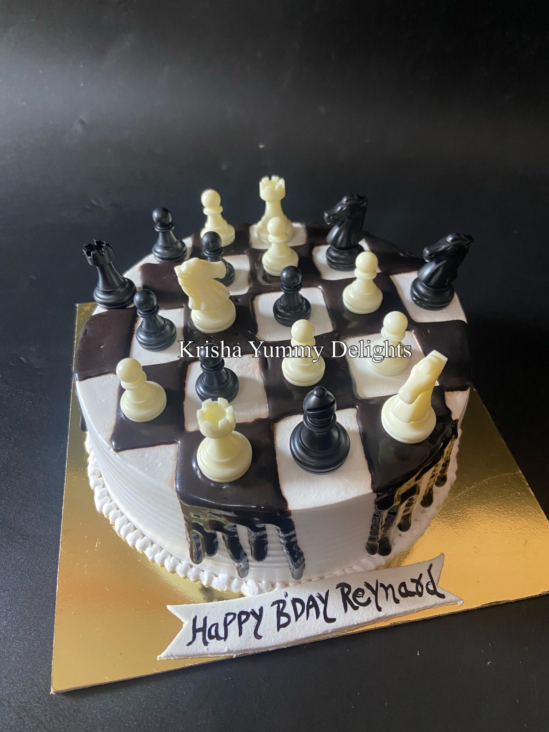 Chess Game Decorated Cake