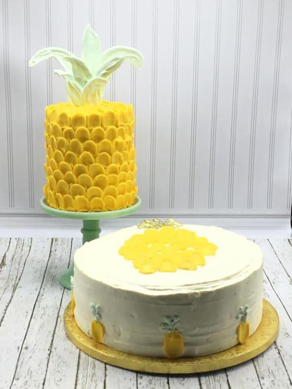 Decorated Pineapple Cake