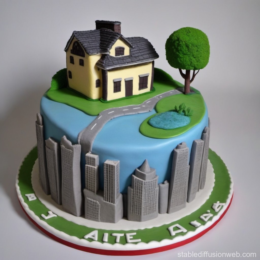 Architecture Decorated Cake