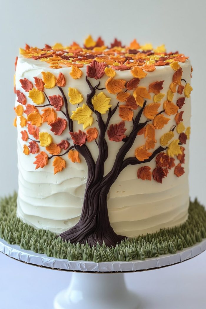 Tree Decorated Cake