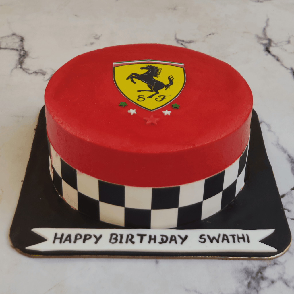 Ferrari decorated cake