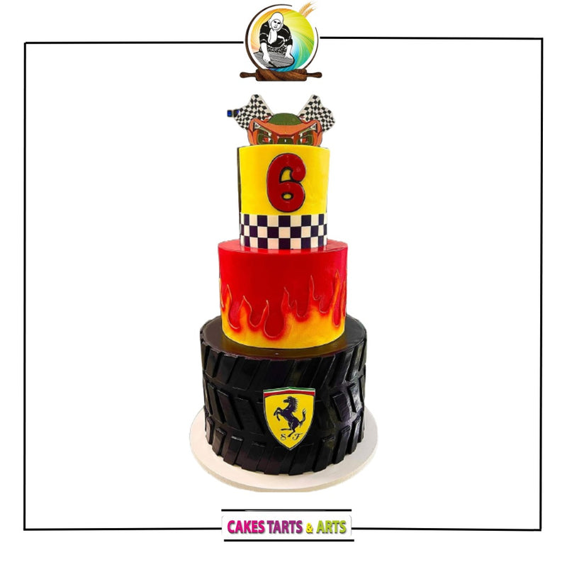 Ferrari decorated cake