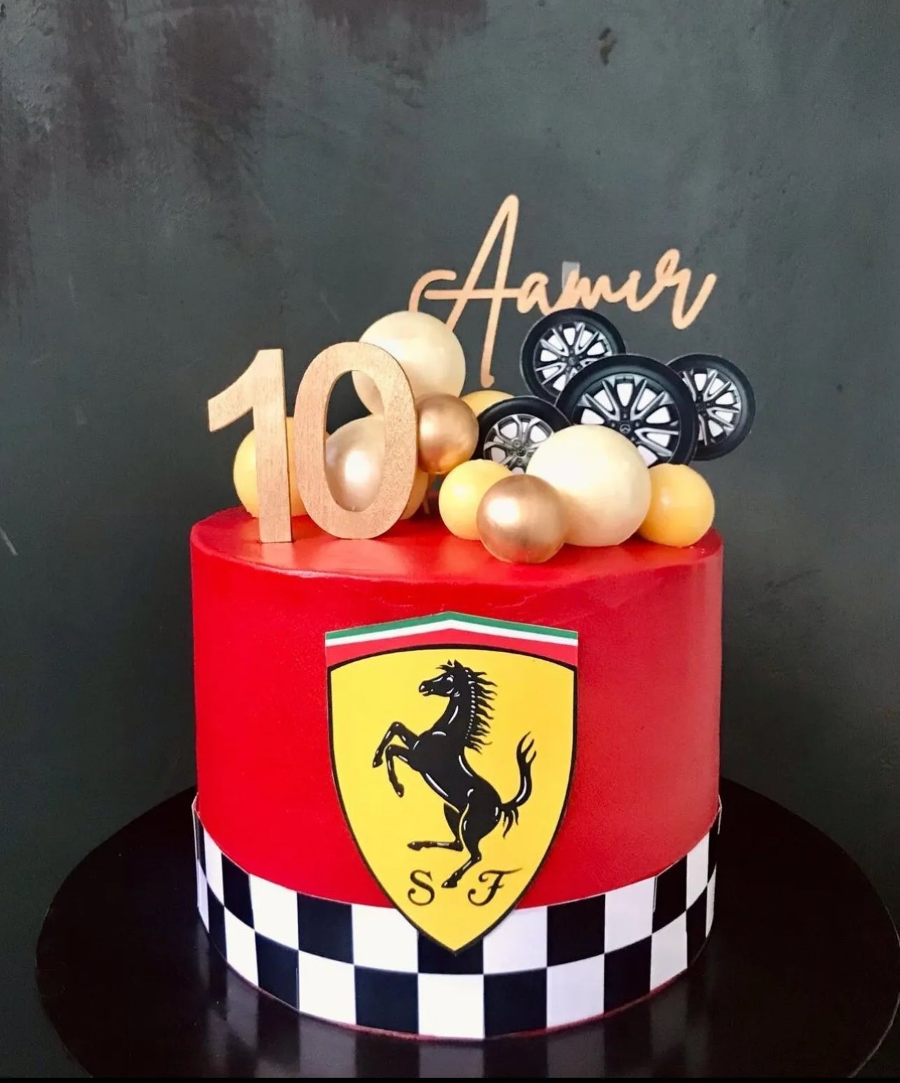 Ferrari decorated cake