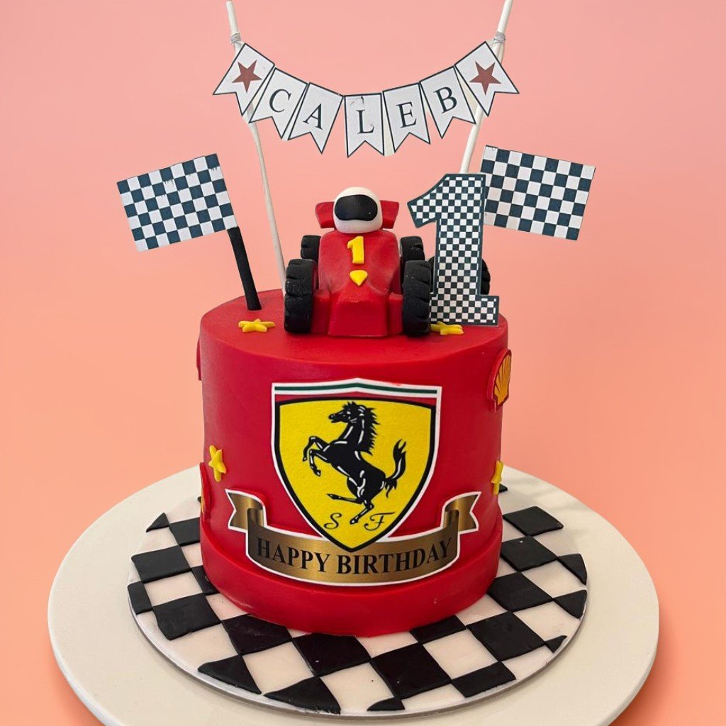 Ferrari decorated cake