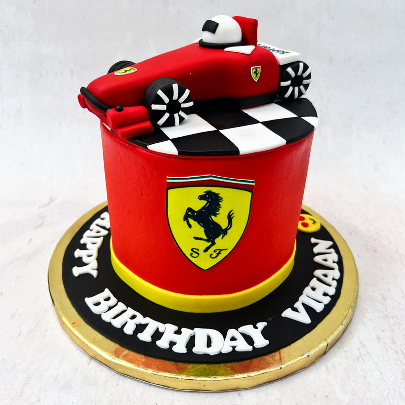 Ferrari decorated cake