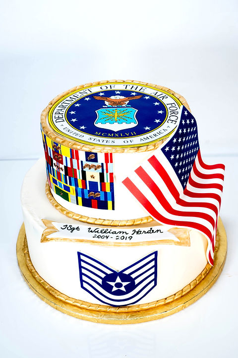 Military decorated cake