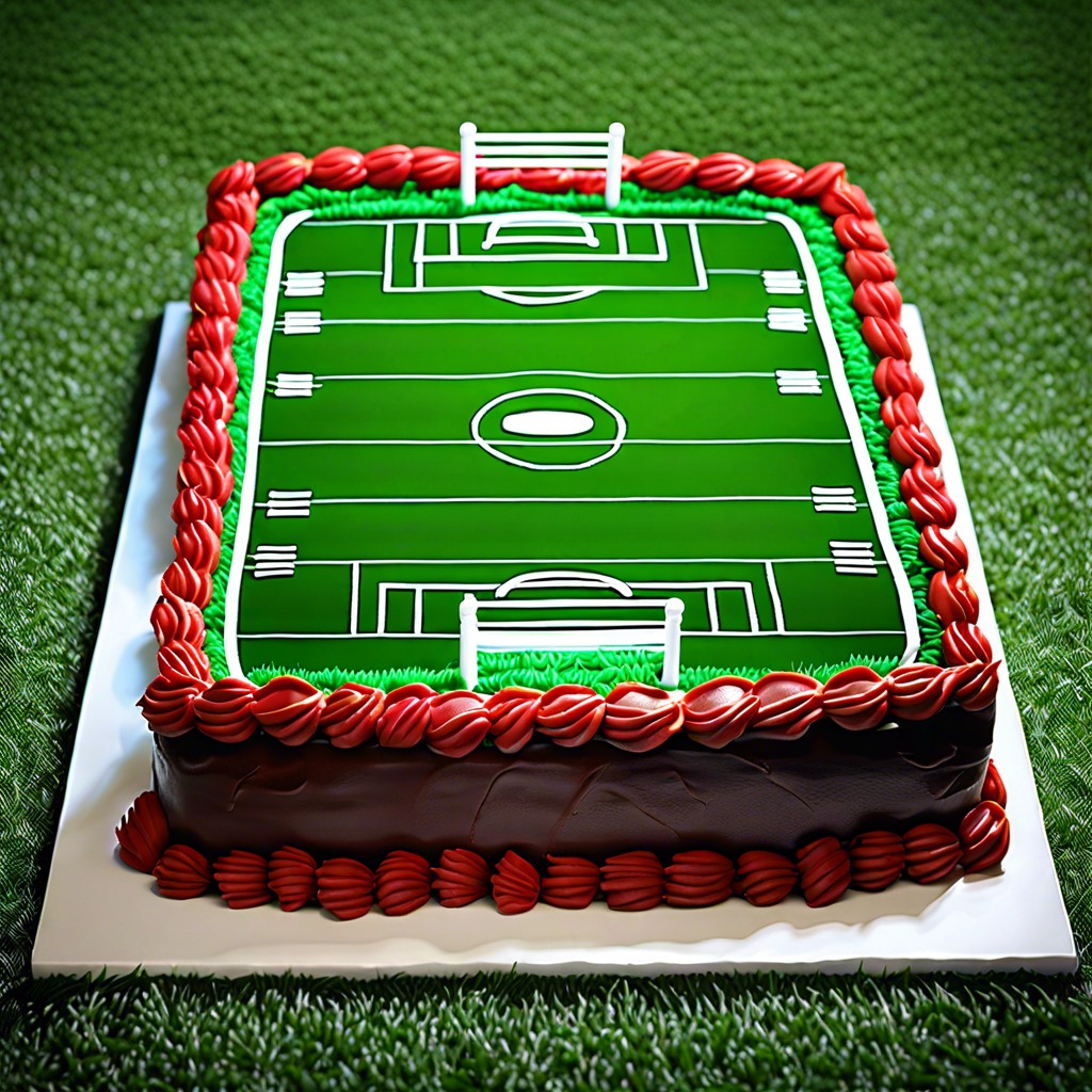 Football Field Decorated Cake