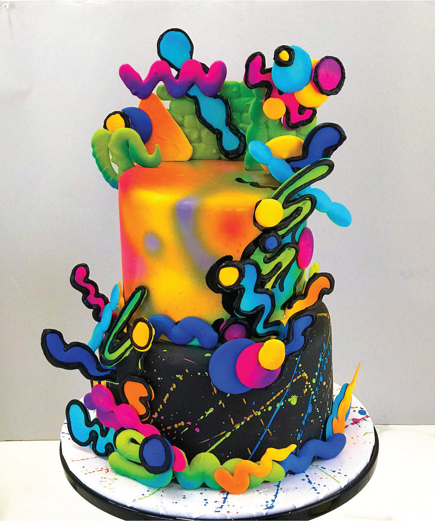 Neon Decorated Cake